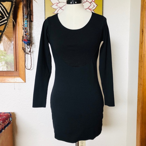 Ethos Paris Yoke Tunic Minidress in Black Medium - Picture 1 of 5